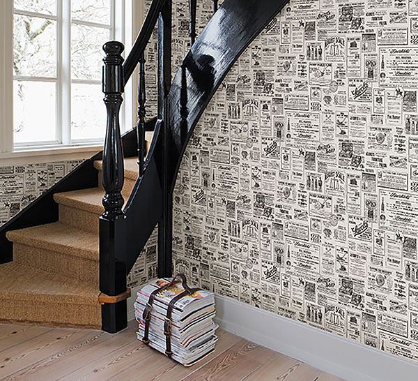 adamstown-cream-vintage-newspaper-wallpaper-york-wallcoverings-ctr64271 - York Wallcoverings Wallpaper