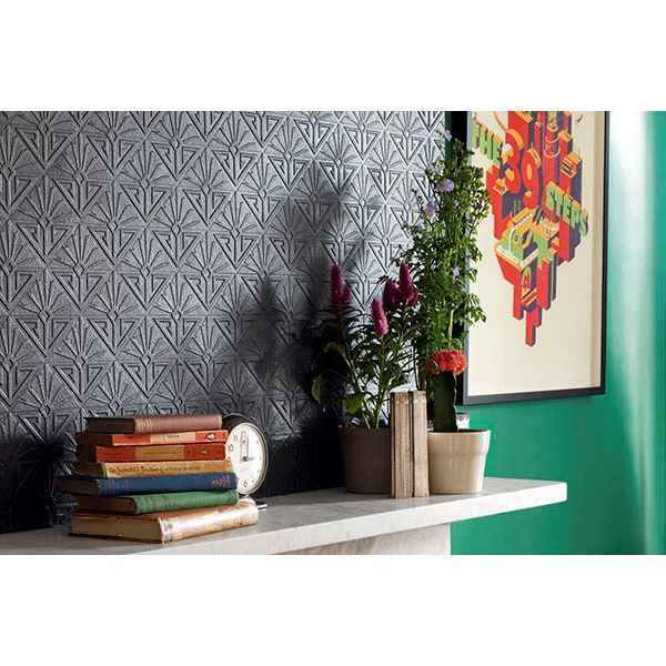 Deco Paradiso White Luxury Vinyl Paintable Wallpaper - York Wallcoverings - RD576 - York Wallcoverings Wallpaper