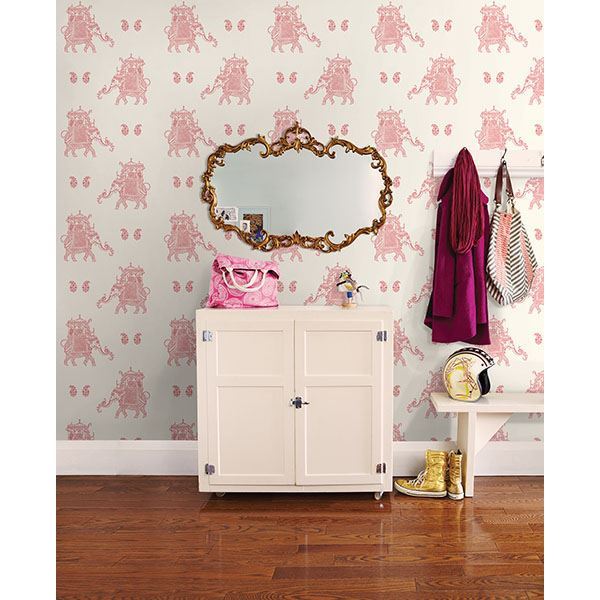 Ophelia Pink Elephant  | Brewster Wallcovering - The WorkRm