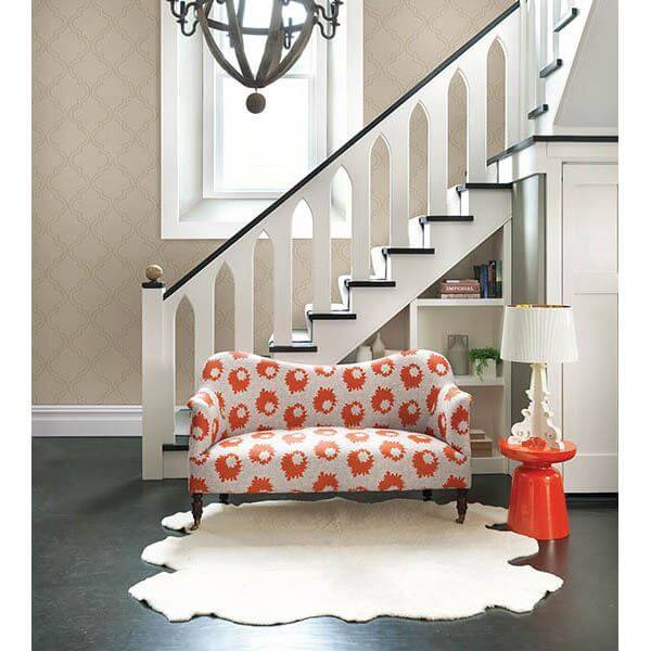 tetra-beige-quatrefoil-wallpaper-york-wallcoverings-2625-21805 - York Wallcoverings Wallpaper