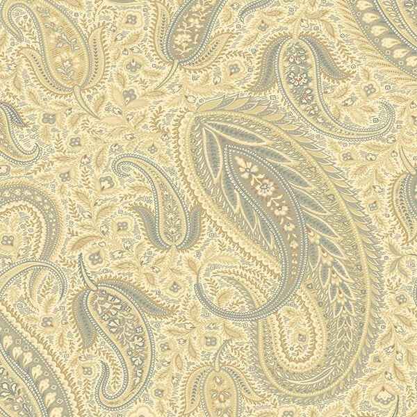 Nathaniel Beige Modern Paisley Wallpaper - York Wallcoverings - MAN33015