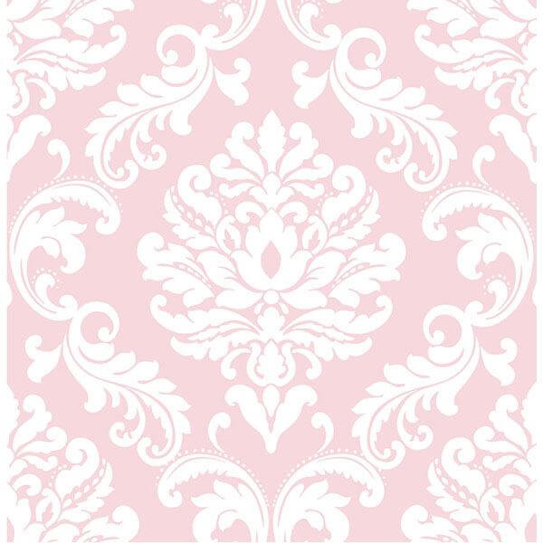Pink Ariel Peel and Stick Wallpaper - York Wallcoverings - NU1397 - York Wallcoverings Wallpaper