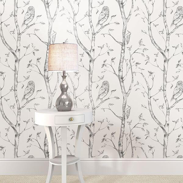 Grey Woods Peel & Stick Wallpaper - York Wallcoverings - NUS1412 - York Wallcoverings Wallpaper