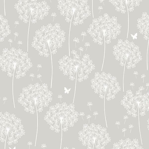 Dandelion Grey Peel And Stick Wallpaper - York Wallcoverings - NU1651 - York Wallcoverings Wallpaper