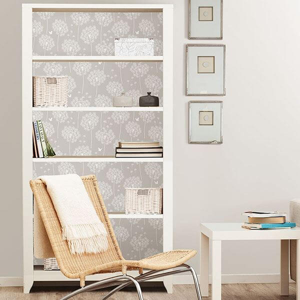 Dandelion Grey Peel And Stick Wallpaper - York Wallcoverings - NU1651 - York Wallcoverings Wallpaper