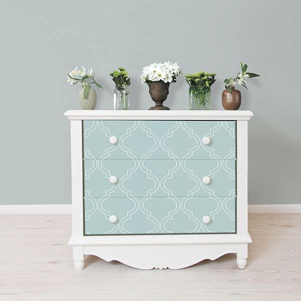 Slate Blue Quatrefoil Peel and Stick Wallpaper - York Wallcoverings - NU1826 - York Wallcoverings Wallpaper