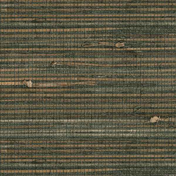 Reju Charcoal Grasscloth Wallpaper - York Wallcoverings - 2693-65663