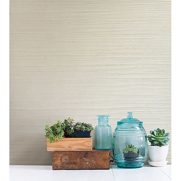 Martina White Grasscloth  | Brewster Wallcovering - The WorkRm