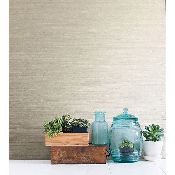 Kamila Cream Paper Weave - Brewster Wallcovering