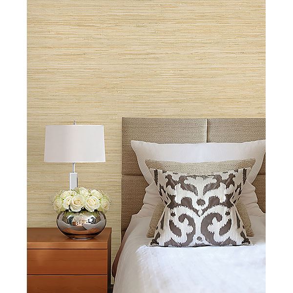 Martina Fog Grasscloth - Brewster Wallcovering