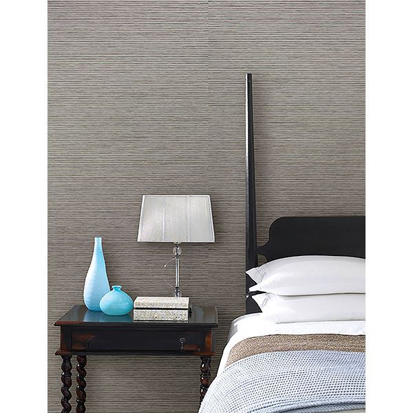 Eva Grey Paper Weave - Brewster Wallcovering