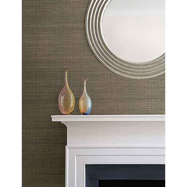 Barbora Chocolate Sisal Grasscloth Wallpaper - York Wallcoverings - 2622-30215 - York Wallcoverings Wallpaper