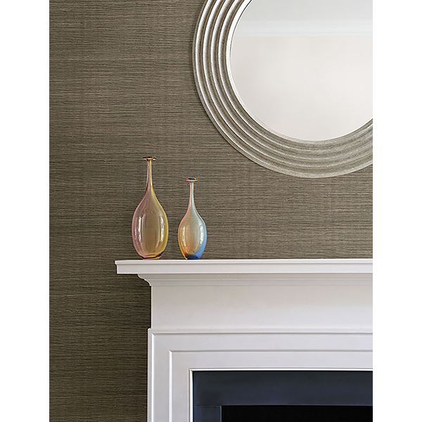 barbora-chocolate-sisal-grasscloth-wallpaper-york-wallcoverings-2622-30215 - York Wallcoverings Wallpaper