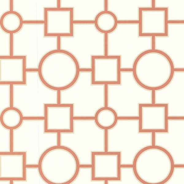 Geometric Burnt Sienna Geovine Wallpaper - York Wallcoverings - 2686-20278