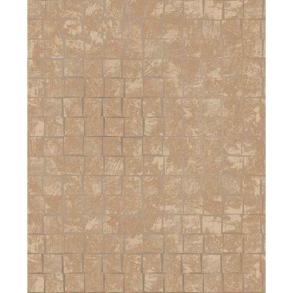 Cubist Copper Geometric Wallpaper - York Wallcoverings - 2683-23004 - York Wallcoverings Wallpaper