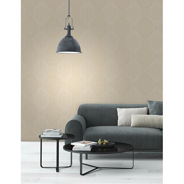 Cadence Gold Scroll  | Brewster Wallcovering - The WorkRm