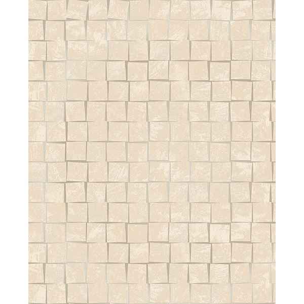 Cubist Taupe Geometric Wallpaper - York Wallcoverings - 2683-23002