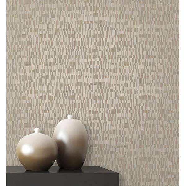 Atonal Taupe Stripe - Brewster Wallcovering