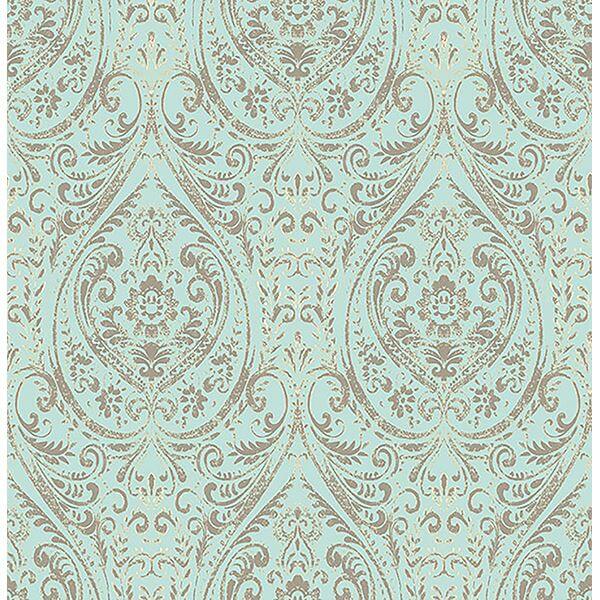 Nomad Damask Peel and Stick Wallpaper - York Wallcoverings - NU2079 - York Wallcoverings Wallpaper