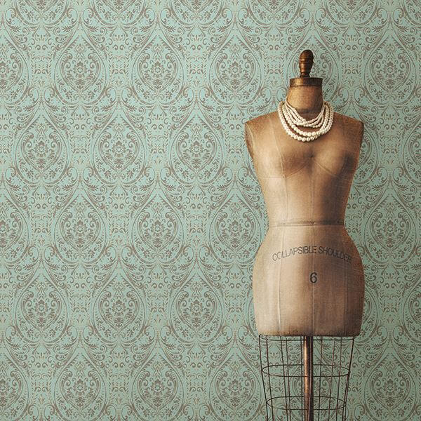 Nomad Damask Peel and Stick Wallpaper - York Wallcoverings - NU2079 - York Wallcoverings Wallpaper
