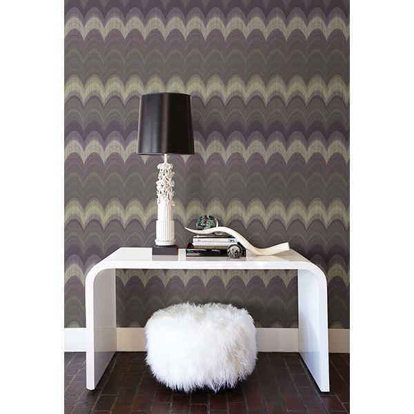 August Purple Wave - Brewster Wallcovering