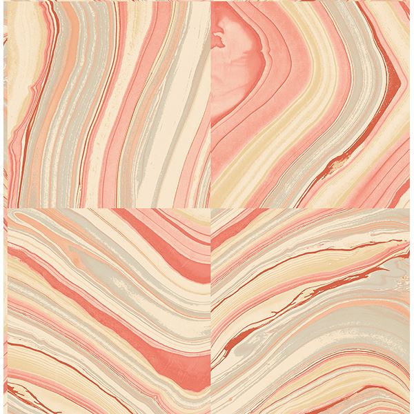 Brewster Wallcovering-Agate Coral Stone