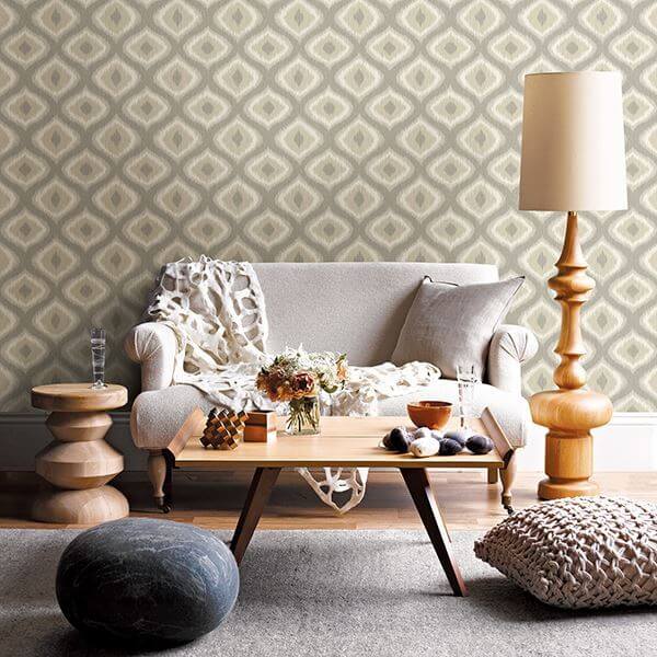 abra-taupe-ogee-wallpaper-york-wallcoverings-2697-78015 - York Wallcoverings Wallpaper