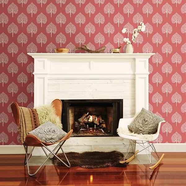 Grove Coral Tree Wallpaper - York Wallcoverings - 2702-22707 - York Wallcoverings Wallpaper