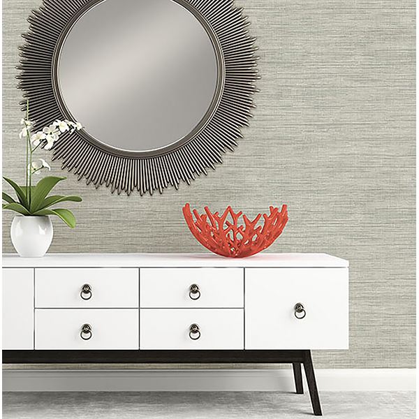 Island Grey Faux Grasscloth Wallpaper - York Wallcoverings - FD23285 - York Wallcoverings Wallpaper