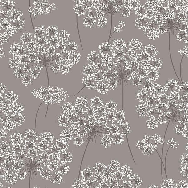 Angelica Grey Peel and Stick Wallpaper - York Wallcoverings - NU1693 - York Wallcoverings Wallpaper