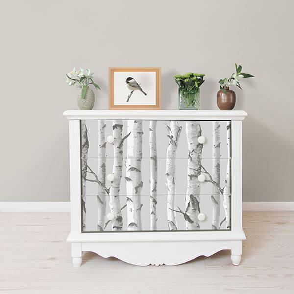 Mountain Birch Grey Peel and Stick Wallpaper - York Wallcoverings - NU1694 - York Wallcoverings Wallpaper