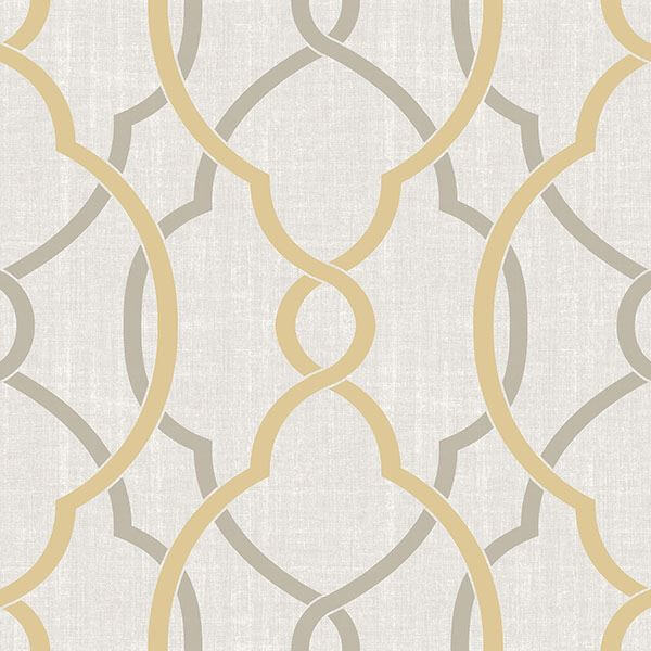 Sausalito Taupeyellow Peel and Stick Wallpaper - York Wallcoverings - NU1695 - York Wallcoverings Wallpaper
