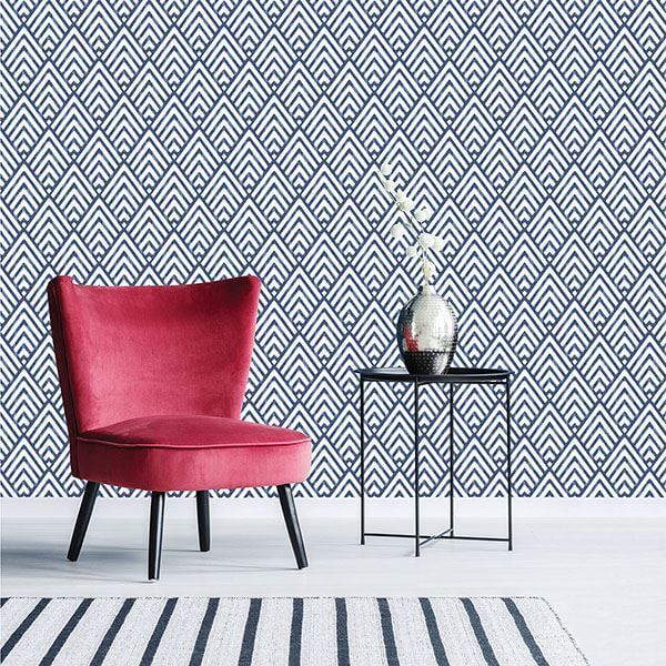 arrowhead-deep-blue-peel-and-stick-wallpaper-york-wallcoverings-nus1701 - York Wallcoverings Wallpaper