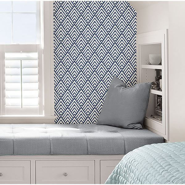 Arrowhead Deep Blue Peel and Stick Wallpaper - York Wallcoverings - NUS1701 - York Wallcoverings Wallpaper