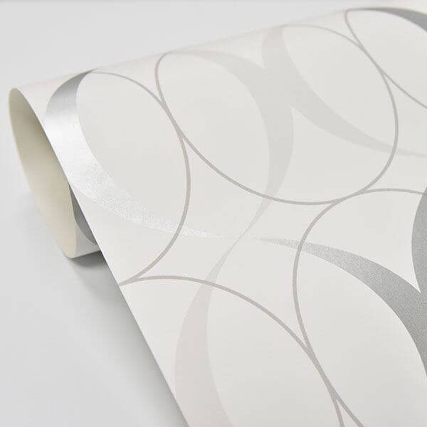Circulate Light Silver Peel and Stick Wallpaper - York Wallcoverings - NUS1704 - York Wallcoverings Wallpaper