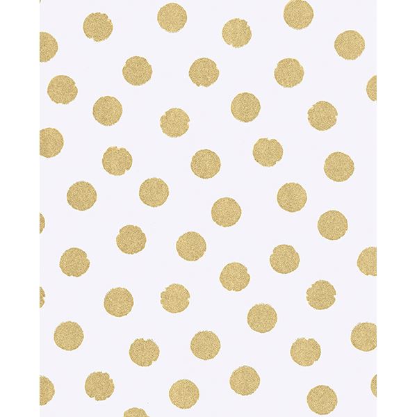 Brewster Wallcovering-Odette Gold Stamped Dots Wallpaper