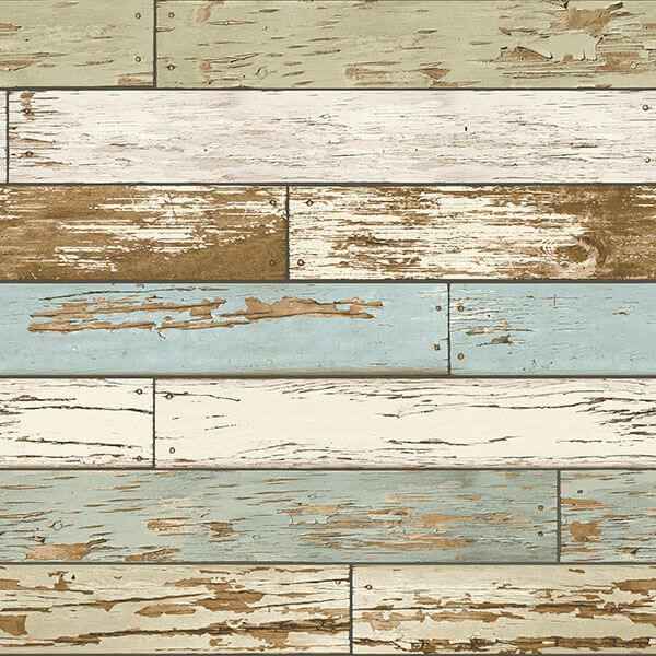 Old Salem Vintage Wood Peel and Stick Wallpaper - York Wallcoverings - NUS2188