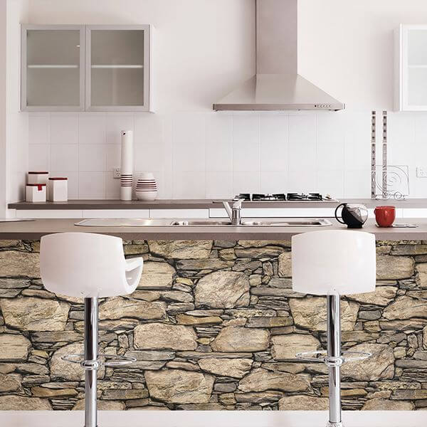 Hadrian Stone Wall Peel and Stick Wallpaper - York Wallcoverings - NUS2065 - York Wallcoverings Wallpaper