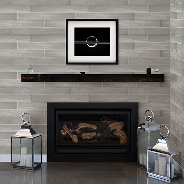 Titan Dove Wood Wallpaper  | Brewster Wallcovering