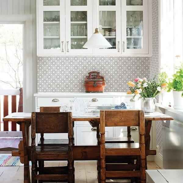 Orbit Dove Floral Wallpaper - York Wallcoverings - 2716-23828 - York Wallcoverings Wallpaper