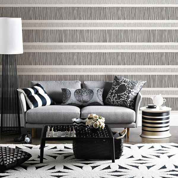 Gravity Black Stripe Wallpaper - York Wallcoverings - 2716-23835 - York Wallcoverings Wallpaper