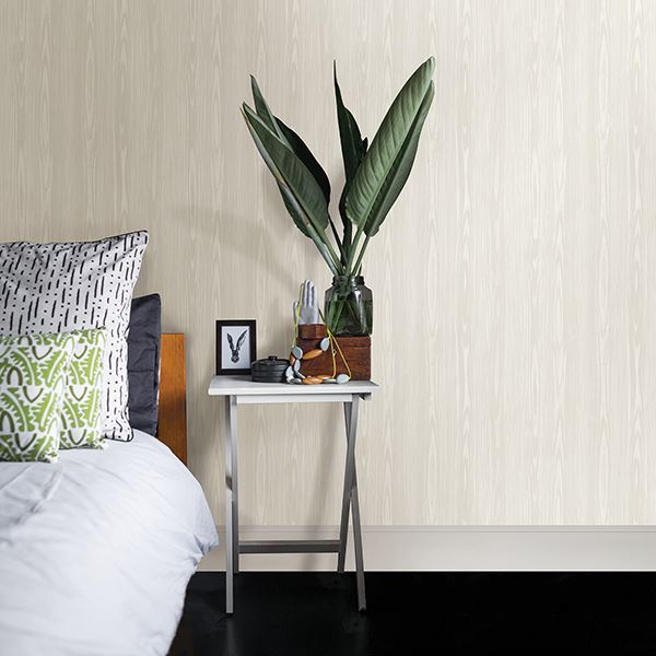 Illusion Beige Wood Wallpaper  | Brewster Wallcovering - The WorkRm