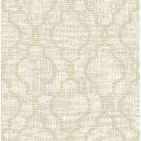 Geometric Taupe Quatrefoil Wallpaper - York Wallcoverings - PS41705