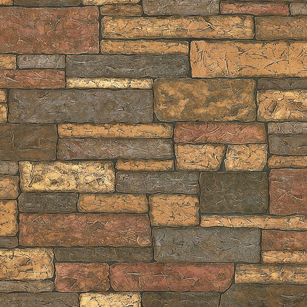 Picture of Clayton Charcoal Stone Texture Wallpaper