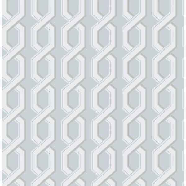 Twist Blue Geometric Wallpaper - York Wallcoverings - 2704-22686 - York Wallcoverings Wallpaper