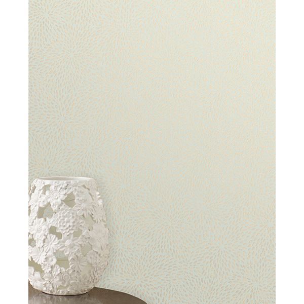 Chrysanth Mint Flower Pattern Wallpaper - Brewster Wallcovering