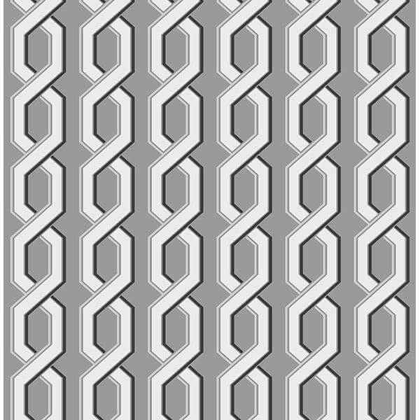 Twist Black Geometric Wallpaper - York Wallcoverings - 2704-22689 - York Wallcoverings Wallpaper
