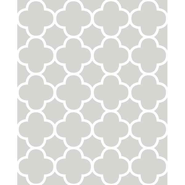 Origin Grey Quatrefoil Wallpaper - York Wallcoverings - 2704-21856