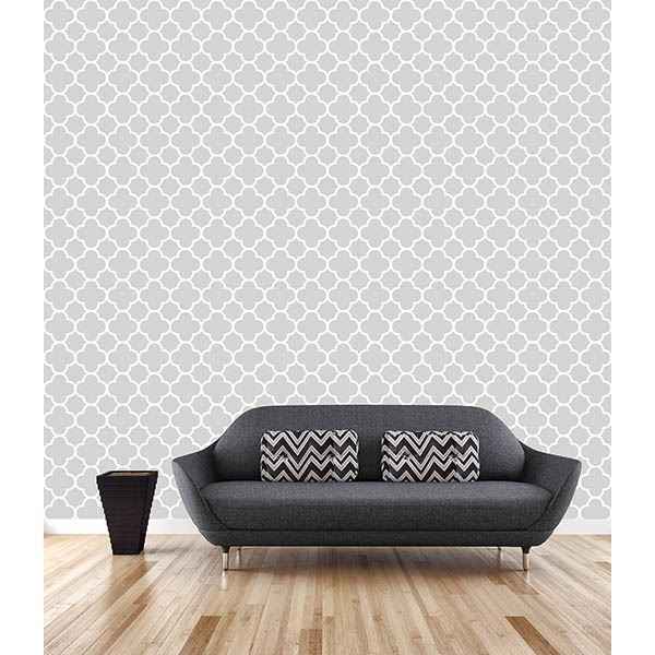 Origin Grey Quatrefoil Wallpaper - York Wallcoverings - 2704-21856 - York Wallcoverings Wallpaper