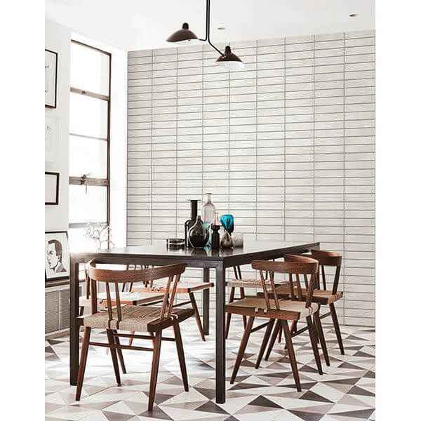 Midcentury Modern White Brick Wallpaper - York Wallcoverings - 2540-24026 - York Wallcoverings Wallpaper